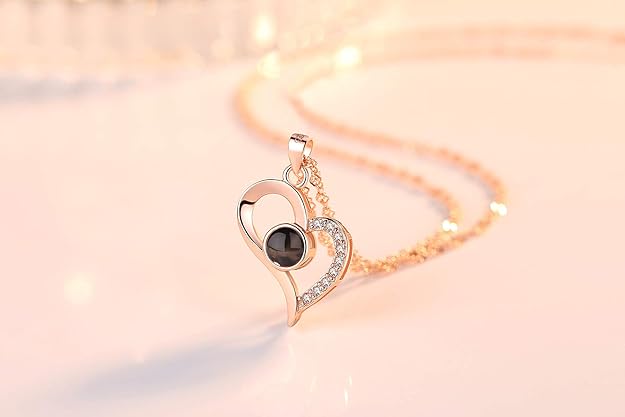 100 Languages "I Love You" Necklace Rose Gift Box