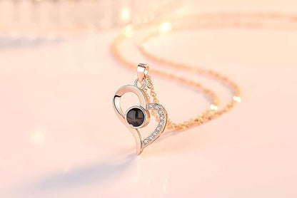 100 Languages "I Love You" Necklace Rose Gift Box