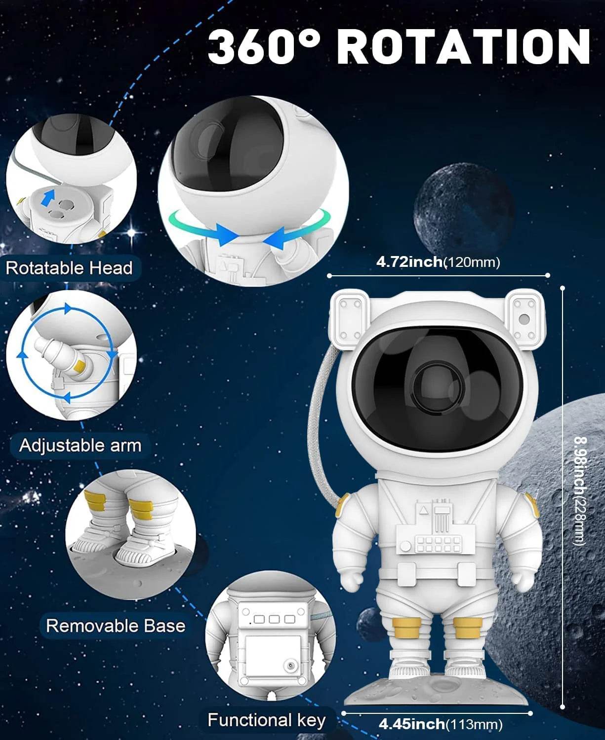 Astronaut Galaxy Projector - Amora Essentials