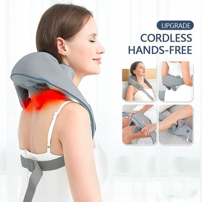 Neck Shoulder Massagers With Heat Electric Rechargeable (1 Pc) - Amora Essentials